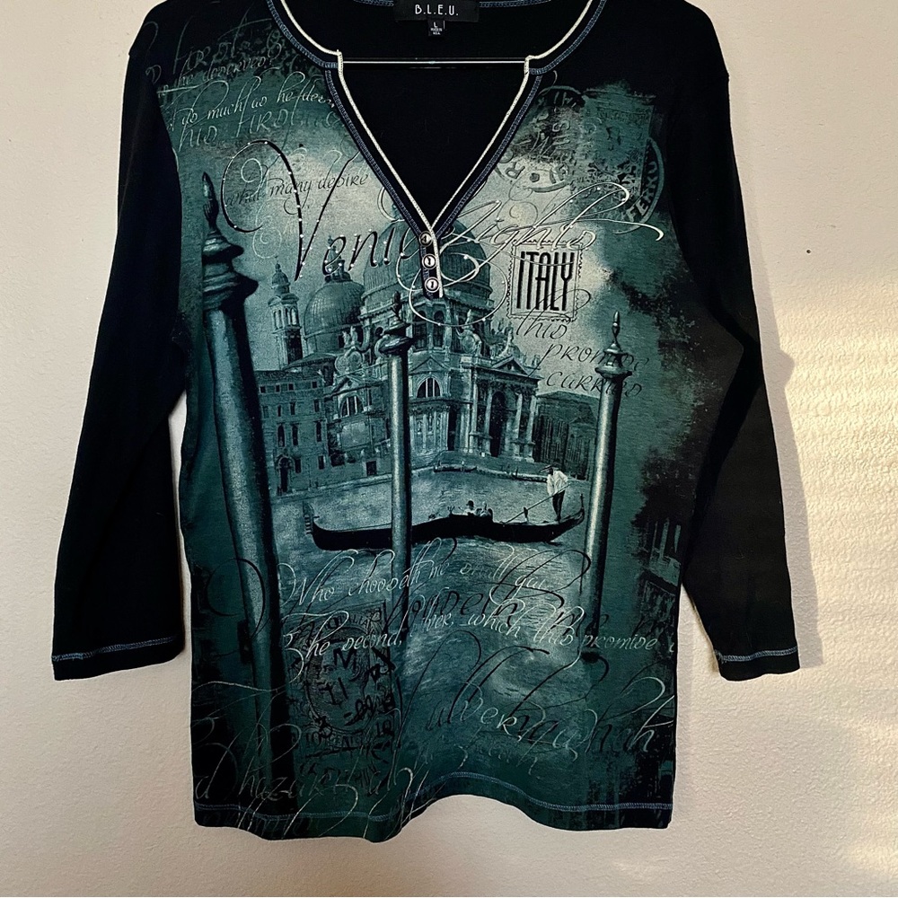 BLEU Embellished Venice Top